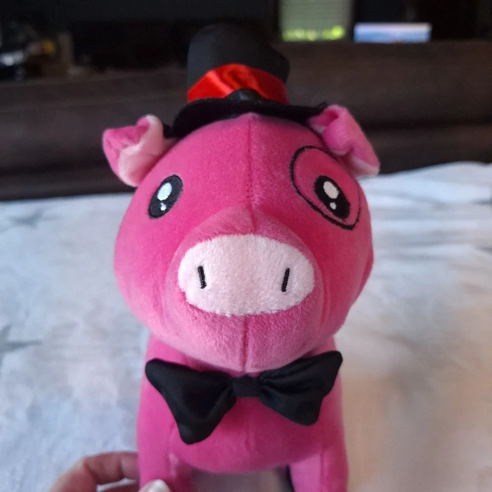 2017‎ Pink Pig Plush Piggy Kellytoy Stuffed Animal Stuffy Toy  Bowtie Tophat